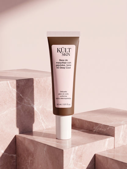 Base de Maquillaje Híbrida con Péptidos – Tono 50 Deep Cool