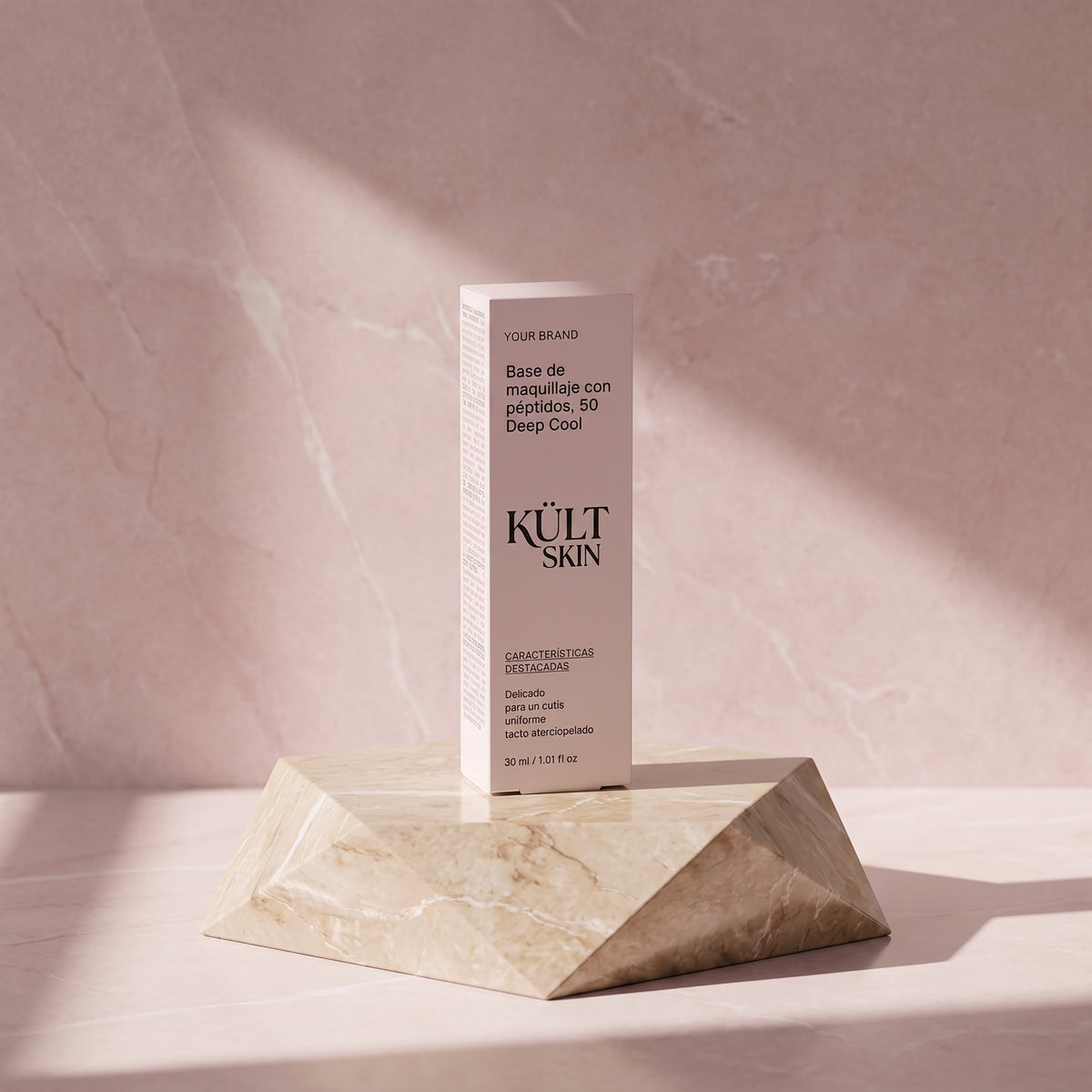 Base de Maquillaje Híbrida con Péptidos – Tono 50 Deep Cool